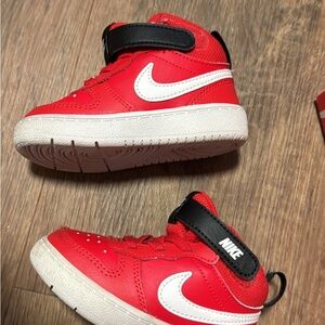 Nike Red and White High-Top Sneakers toddler size 5